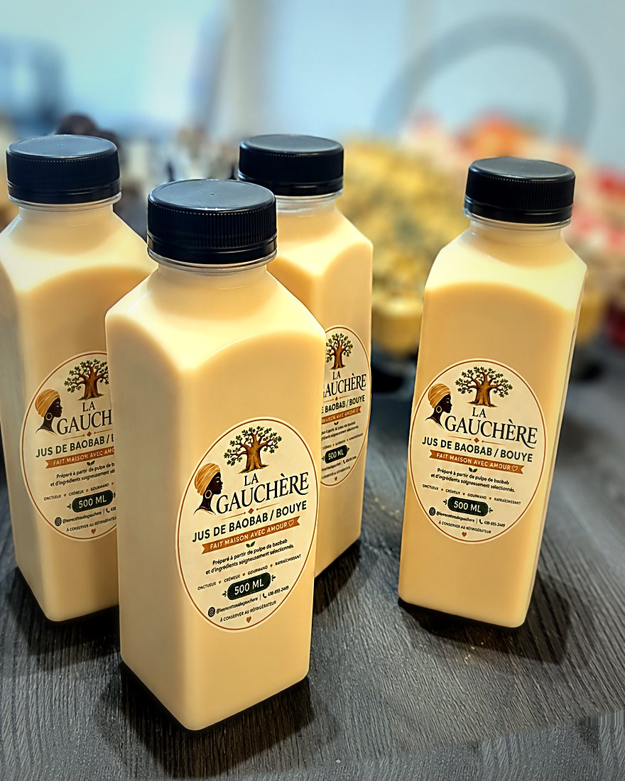 Bouteilles de jus de baobab La Gauchère, 500 ml